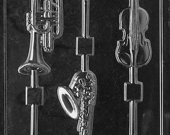 J090 Musical Instruments Lollipop Chocolate Candy Mold