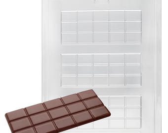 AO154  3 up  Break Apart Candy Bar Chocolate Candy Mold