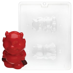 H078 Halloween 3D Little Devil Chocolate Candy, Plaster or Soap Mold