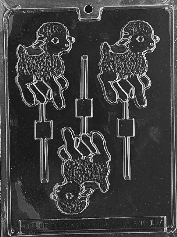 E157 Easter Lamb Lollipop Chocolate Mold
