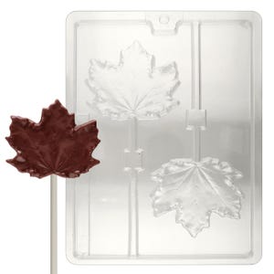 F081 Große Ahornblätter Blatt Lollipop Pralinenform