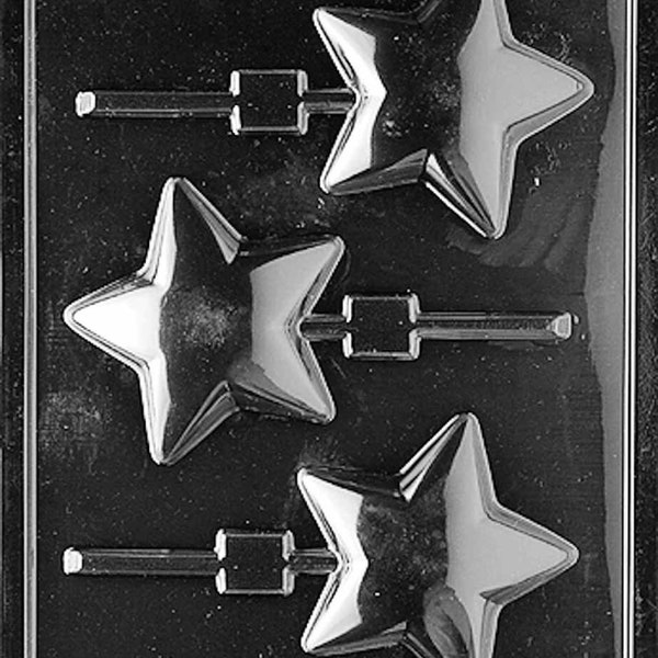 M126 Rounded Star Lollipop Sucker Chocolate Candy Soap Mold