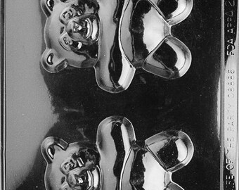 A029 Big Eyed Teddy Chocolate Candy, Plaster or Soap Mold