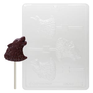 A110 Wolf Hund Lollipop Sucker Schokoladenform