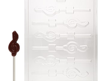 J004 G Clef Musical Note Music Lollipop Chocolate Candy Mold