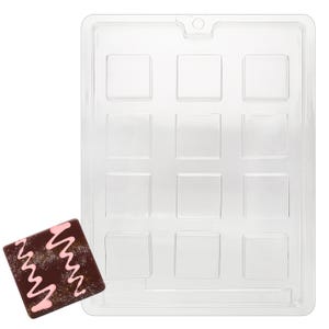 AO065 Plain Square Mint Chocolate Candy Mold