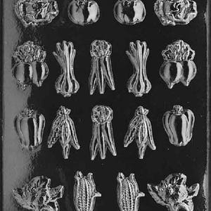 F084 Bite Size Veggies Vegetable Chocolate Candy Mold