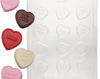 2-Pack Silicone Heart-Shaped Chocolate Mold – 6 Cavities Each, BPA-Free, Red