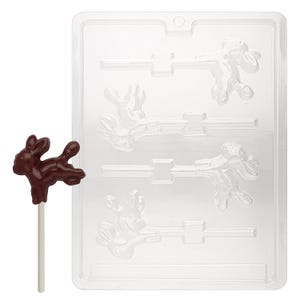 A015 Donkey Lollipop Sucker Chocolate Candy, Plaster or Soap Mold