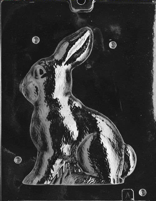 E211A & B 2 Pc. 3D Sitting Easter Bunny Chocolate Candy Mold