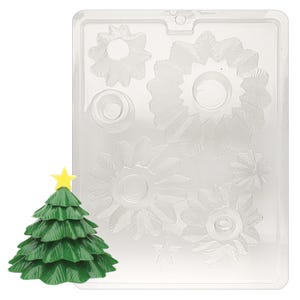 C171 5-Pc Stacking Christmas Tree Chocolate Candy or Soap Mold