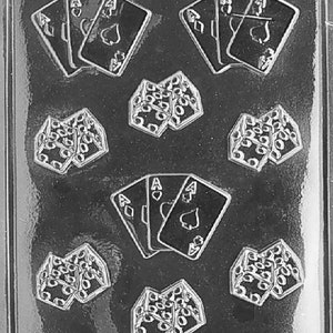 J023 Würfel mit Aces Schokoladen-Süßigkeits-Form