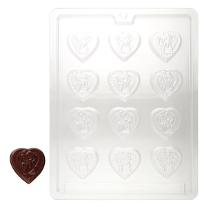 W007 Hochzeit Herz Mint pralinen Schokoladenform