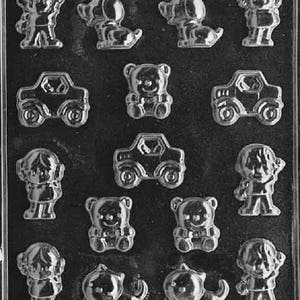 K001 Kids Assortment Chocolate Candy Soap Mold