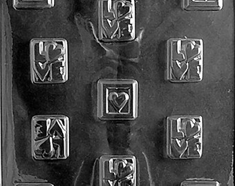 V008 Love Squares Valentine's Day Chocolate Candy Mold