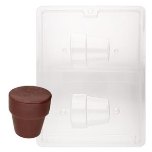 F019 Large 3D Flower Pot Chocolate Candy, Plaster or Soap Mold