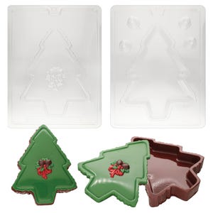 C450A & B 2 Stück Große Weihnachtsbaum Gießbox Pralinenform