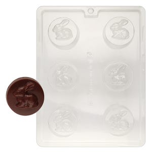 E471  Easter Bunny Cookie Chocolate Candy, Plaster  or Soap Mold