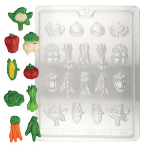 F084 Bite Size Veggies Vegetable Chocolate Candy Mold