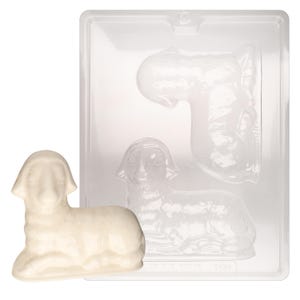 E454  3D Lamb Chocolate Candy, Plaster or Soap Mold