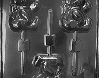 A123 Sweet Teddy Bear Lollipops Chocolate Candy Mold