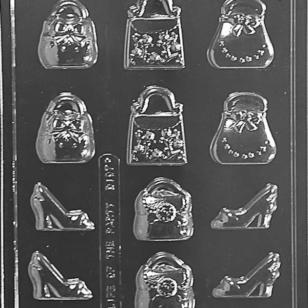 D107 Small Purse Shoe Assortment Chocolate Candy Soap Mold