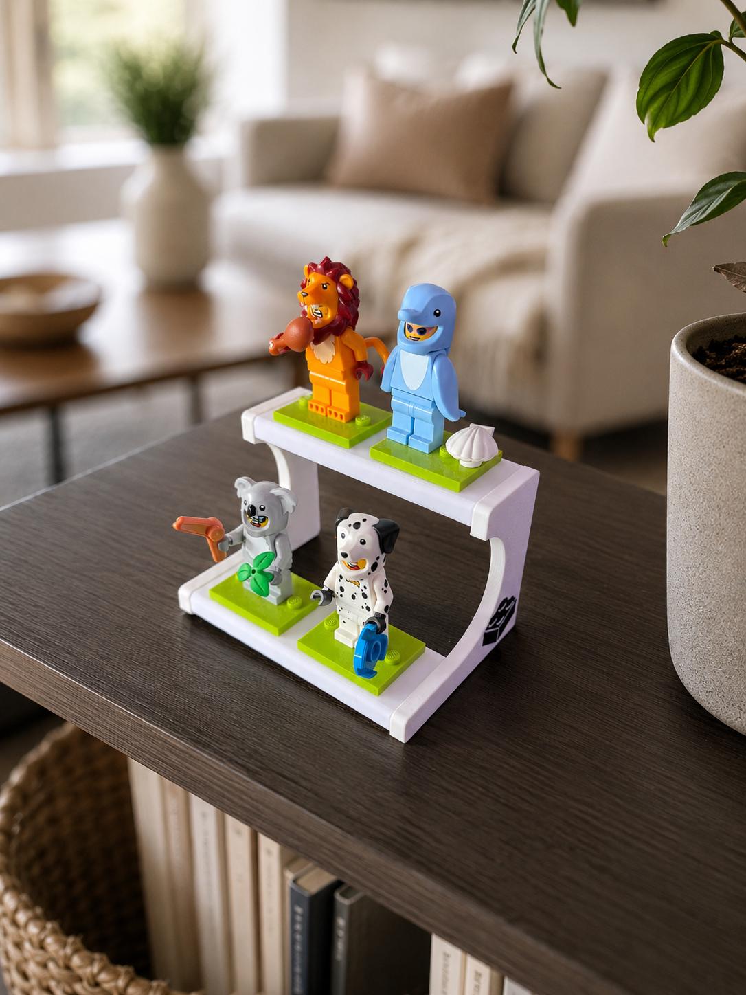 Modular Minifigure Display Stand | Customisable Tiered Display Shelf ...