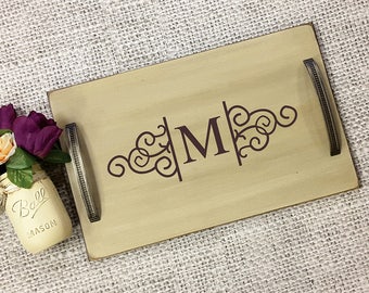 Wedding Gift | Personalized Serving Tray | Serving Tray | Breakfast in Bed | Anniversary Tray | Personalized Wood Tray | Mothers Day Gift