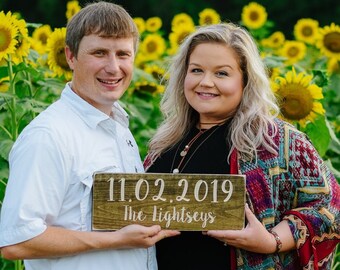 Engagement Photo Save the Date Sign |Wedding Date Sign |Rustic Wedding Decor |Special Date Sign |Wedding Photo Prop |Engagement Announcement
