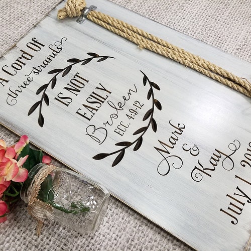 Unity shops Rope For Wedding | A Cord Of Three Strands | Unity Ceremony Alternative | Wedding Braid Sign | Gods Knot