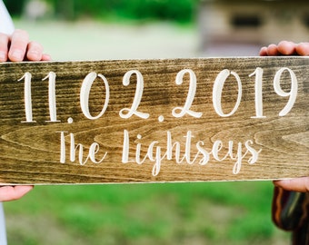 Engagement Photo Save the Date Sign |Wedding Date Sign |Rustic Wedding Decor |Special Date Sign |Wedding Photo Prop |Engagement Announcement