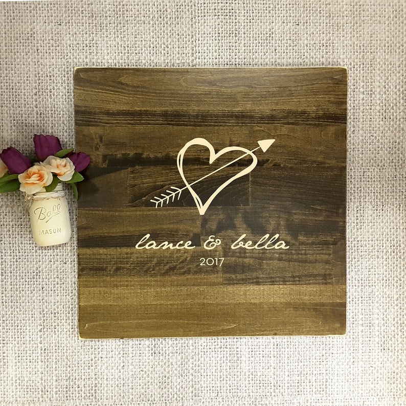 Guest Book Alternative Carved Unique Wedding Guestbook Etsy