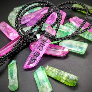 Star Wars-Inspired Kyber Crystal Necklace - Custom Engraved &quot;Hope&quot; Jedi Pendant