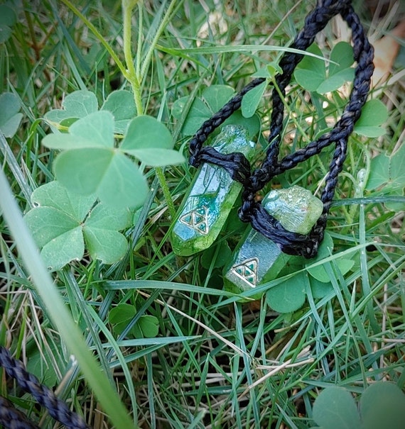 Engraved crystal necklace deals