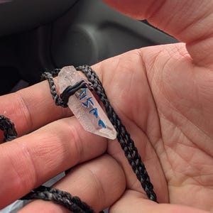 Star Wars-Inspired Kyber Crystal Necklace - Custom Engraved &quot;Jedi&quot; Pendant