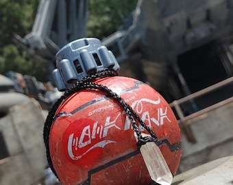 Collar de cristal Kyber inspirado en Star Wars - Colgante de cristal con sable de luz Jedi y Sith grabado a medida