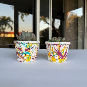 Hand painted flower pot, Flower pot, Succulents, Pot,