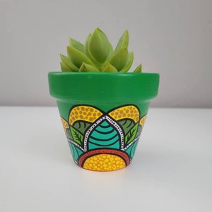 3&quot; Colorfull pot, Flowerpot 3&quot;, Funky color pot, Multicolor pot, Pot Gift, Vibrant and unique, Desk Decoration, Gift for Gardner, Pot