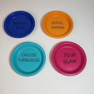 4&quot; Plant pot saucer, Drip tray, turquoise Saucer, Pot saucer, 4&quot; Saucer, Flowerpot saucer, Yellow Saucer
