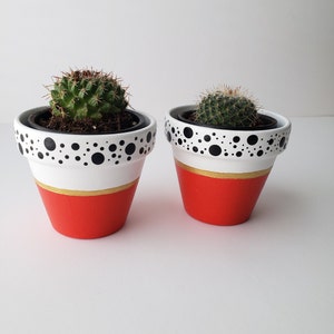 3&quot; Plant pot, Flowerpot, Pot, Red pot, Pot Gift, Receptionist, Desk Decoration, Gift for Gardner, Flower Pot