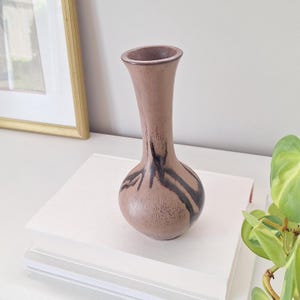 Vintage Blue Mountain Pottery Vase Mocha Drip Glaze - Brown BMP Bud Vase - Canadian Pottery