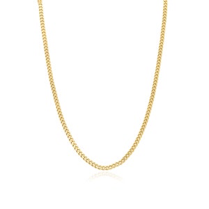 DAINTY CURB CHAIN 14K Gold Vermeil or White Gold over Sterling Silver Unisex Chain Trove image 5