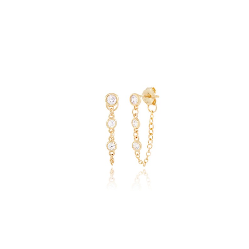 Delicate Lasso Post Earrings in 14K Gold Vermeil or Rhodium over Sterling Silver image 7