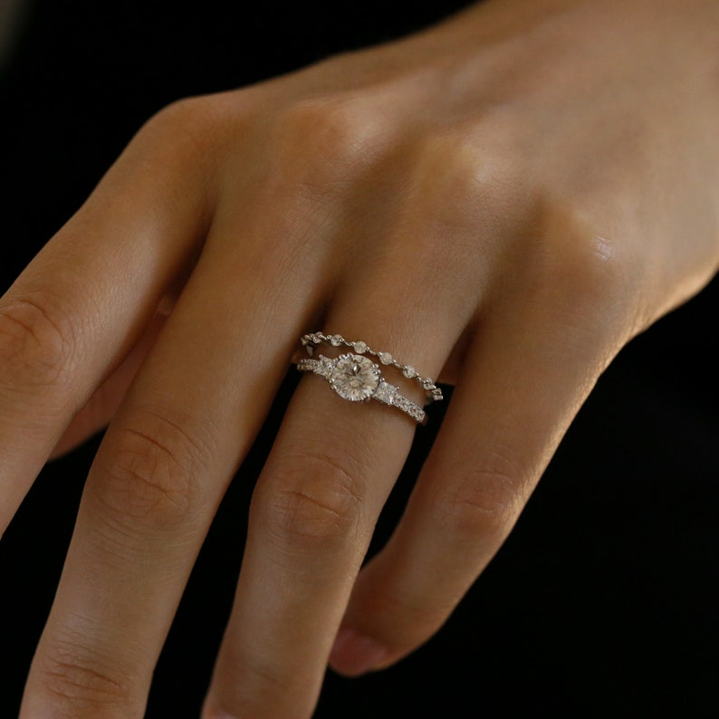 Ultra Thin Floating Eternity Band in Gold Vermeil or Rhodium Etsy