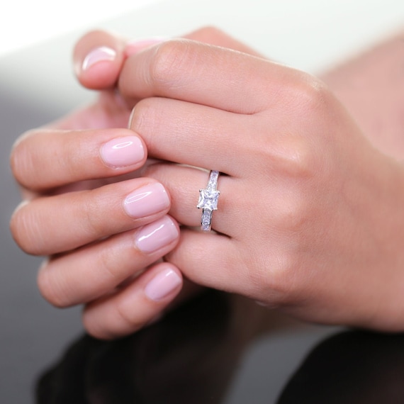 1.8 carat princess cut diamond Outlet