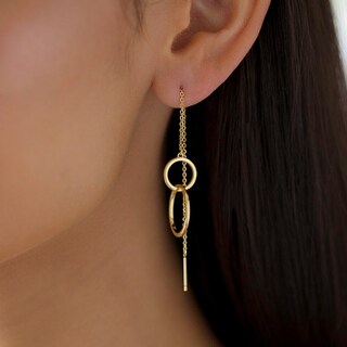 Orecchini Cerchio Doppio In Argento 925 O Oro 18k, Sottili E Ipoallergenici – Regalo Ideale In Scatola Gioiello
