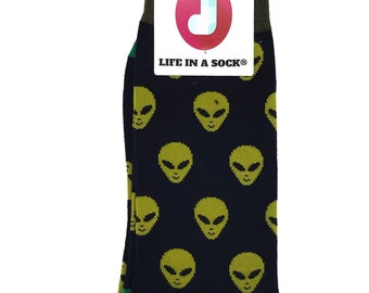 Chaussette extraterrestre | chaussettes amusantes et confortables, design cool, idée cadeau
