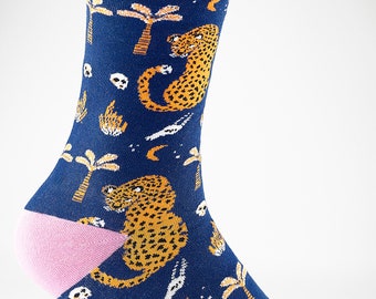 Leopard Sock | cozy fun socks, cool design, gift idea