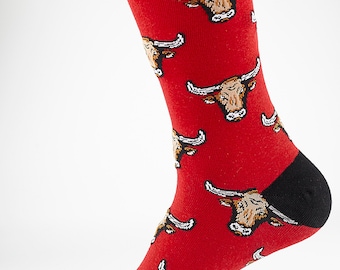 Chaussette de taureau | chaussettes amusantes et confortables, design cool, idée cadeau