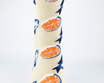 Salmon Sock | cozy fun socks, cool design, gift ideaidea